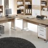 Winkelschreibtisch OFFICE LINE in Eiche Sonoma / weiß glanz