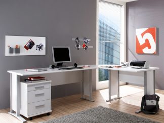 Winkelschreibtisch OFFICE LINE weiß