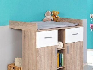 Wickelkommode ELISA in Eiche Sonoma / Weiß