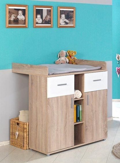 Wickelkommode ELISA in Eiche Sonoma / Weiß