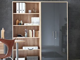 Schrankwand TABOR 1 hoch abschließbar in 5 Farbvarianten