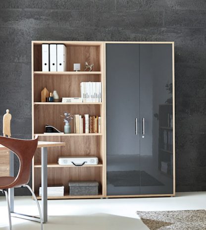 Schrankwand TABOR 1 hoch abschließbar in 5 Farbvarianten