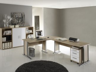 Winkelschreibtisch Office Line mit Highboard